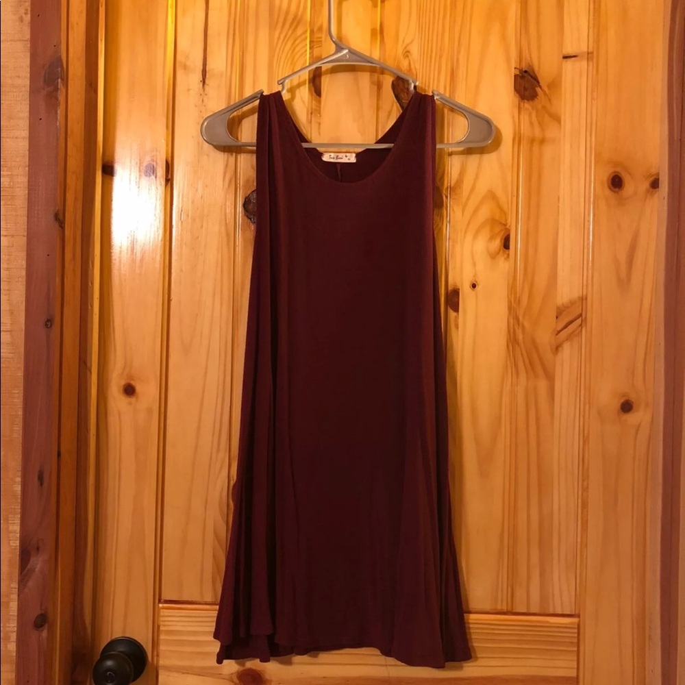 Burgundy tank swing dress
